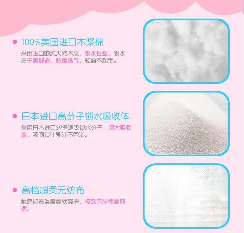 Jwc Humanized Disposable Breast Pads in China