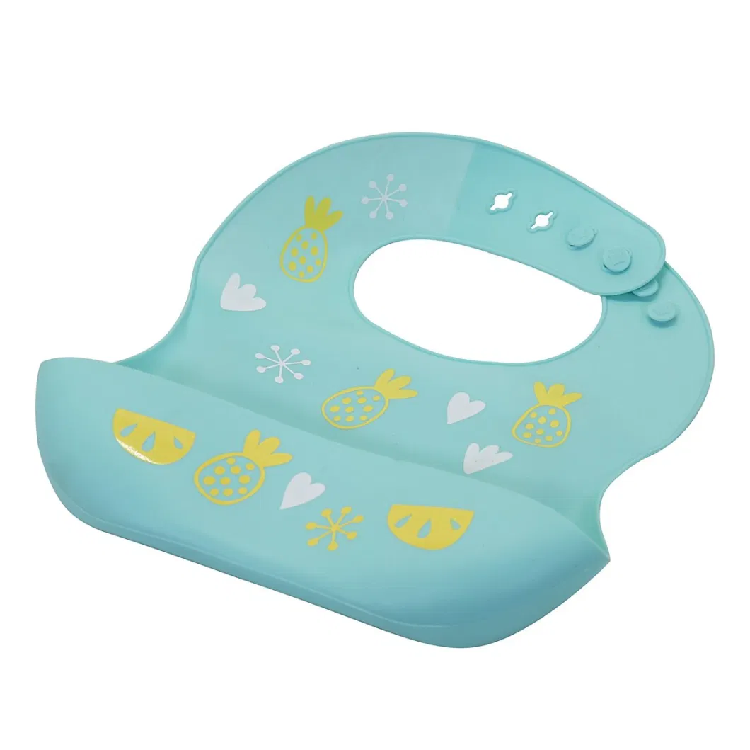 Baby Food Supplement Bib Silicone Safety Grade Bib Easy to Clean