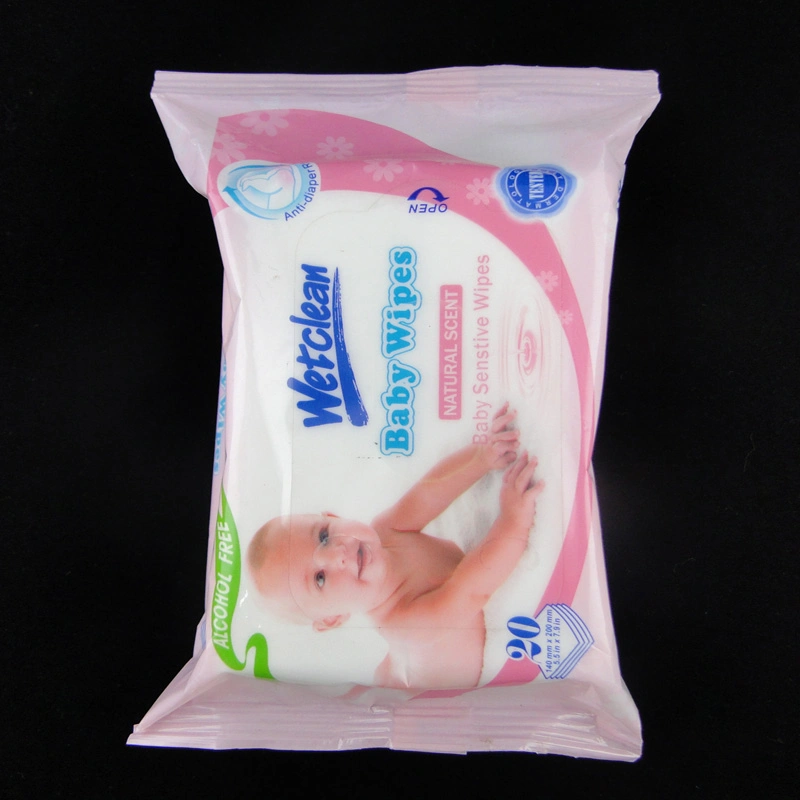 Custom Printed Side Tissue Plastic Bag for Baby Wet Diaper