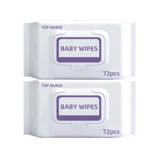 Lingettes de nettoyage de main de tissu humide de bébé d'OEM de papier de tissu mou